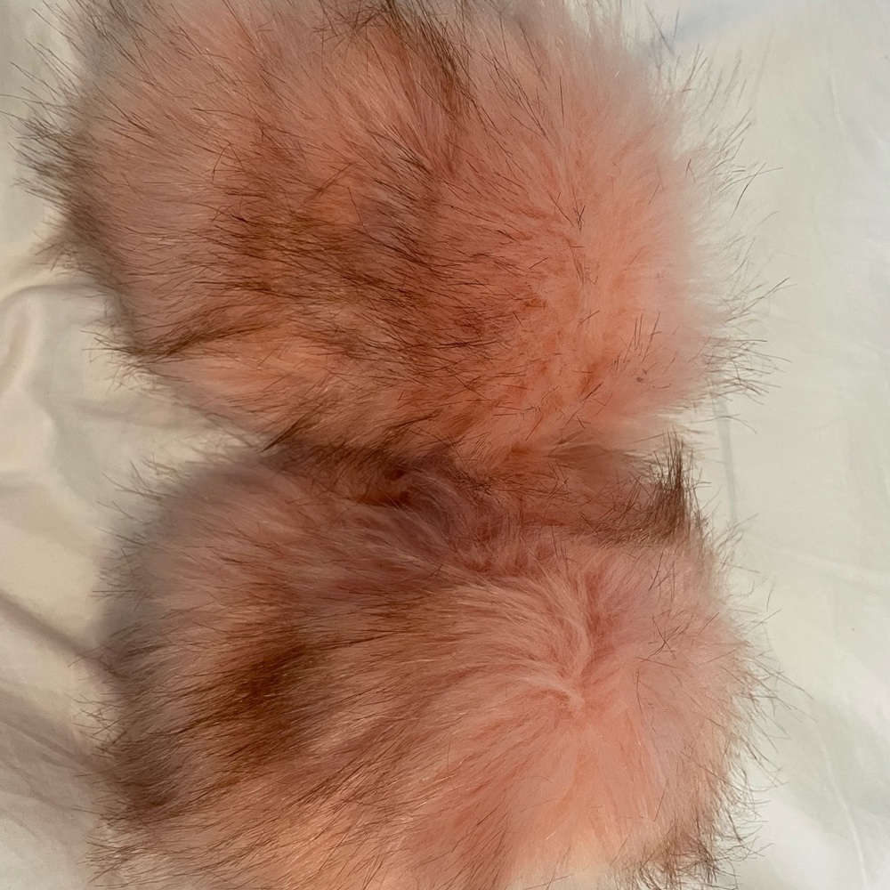 Pink - fluffy wrist cuffs - never worn